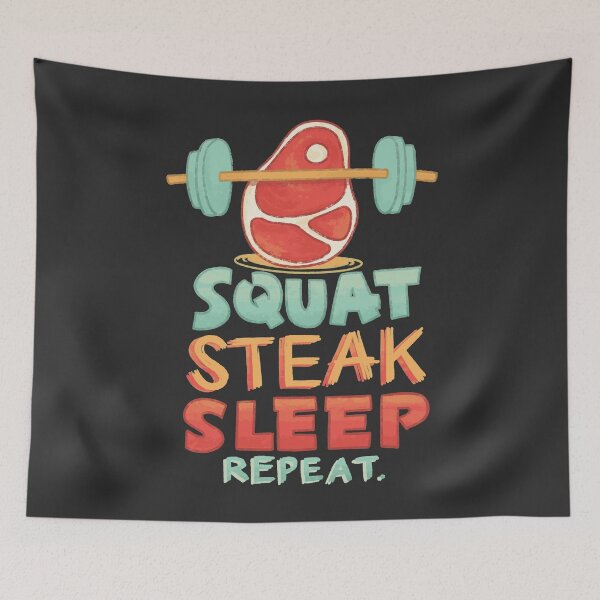 Artikelvorschau, Squat Steak Schlaf entworfen und verkauft von polliadesign.