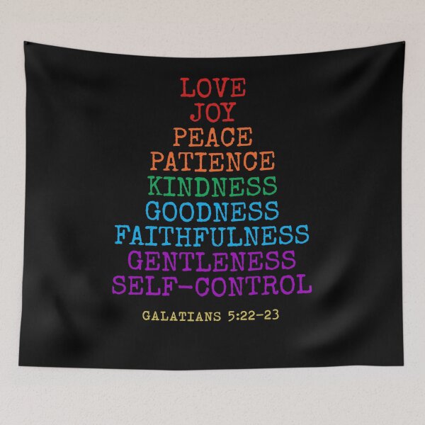 Item preview, different colors love joy peace Galatians 5:22 - 23 designed and sold by House Sparrow.