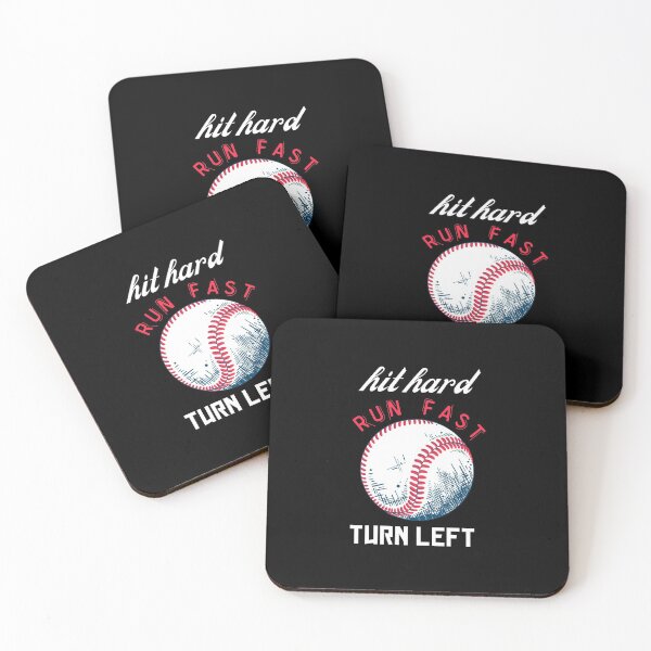 Item preview, Hit hard run fast turn left - baseball game enthusiast, designed and sold by Theleochick.