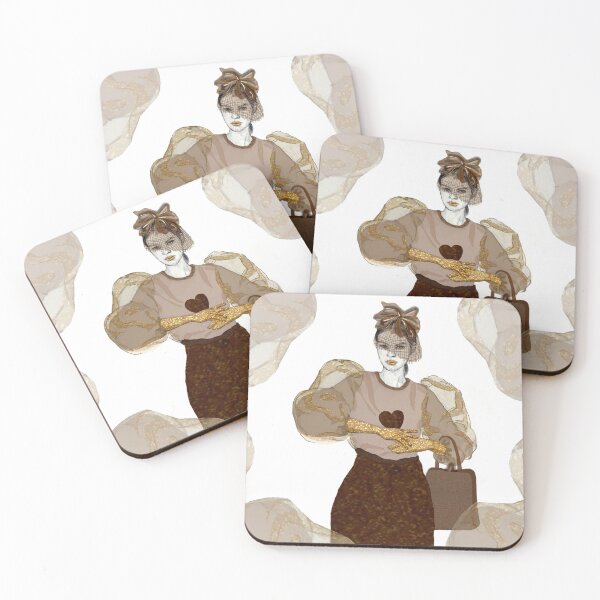 Item preview, Illustration girl dressed in gold designed and sold by cafesalado.