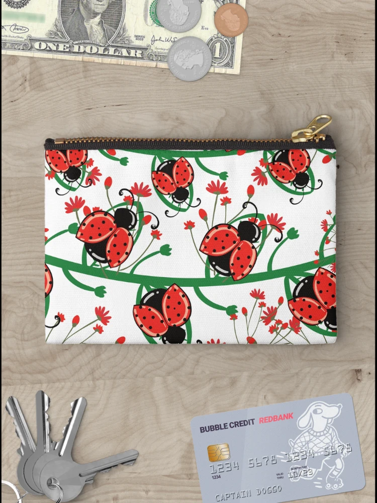 Thumbnail 3 of 4, Zipper Pouch, Spring bug, Spring 2021 designed and sold by CATSandHATS.