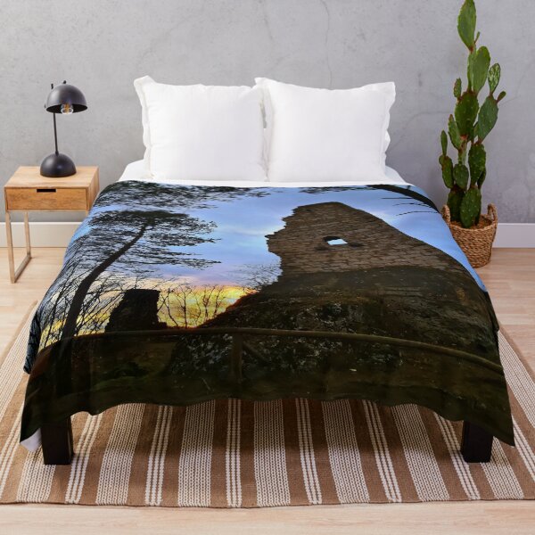 Item preview, Sunset behind the keep of the Wildenfels castle ruins designed and sold by frankuffmann.