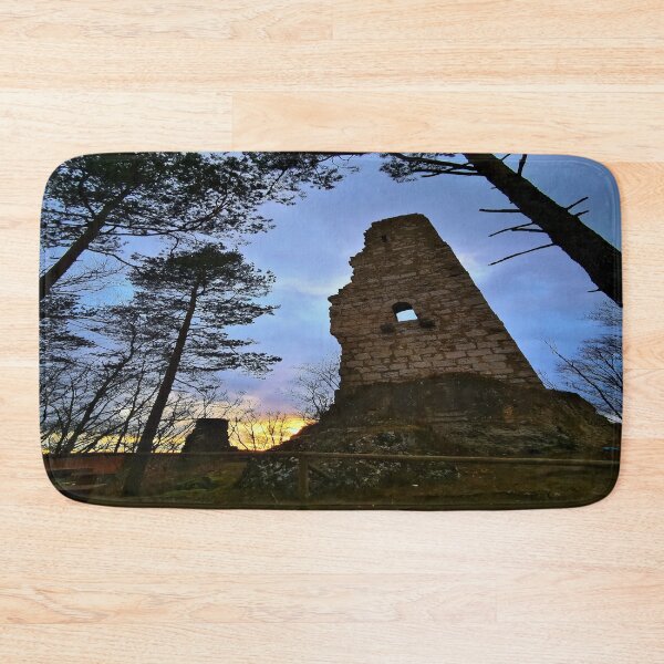 Item preview, Sunset behind the keep of the Wildenfels castle ruins designed and sold by frankuffmann.