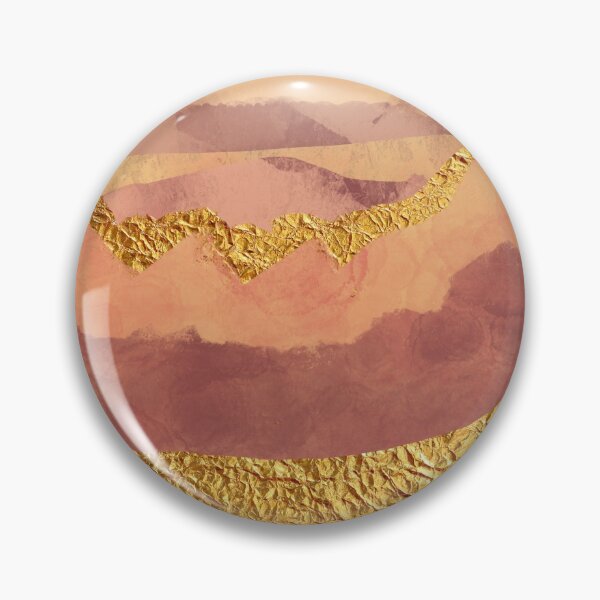 Item preview, Hot Mineral Veins in Rock Boho Hills and Mountains Landscape Gold Metallic designed and sold by SparrowsEndArt.