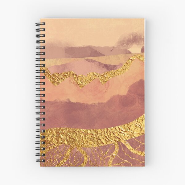 Item preview, Hot Mineral Veins in Rock Boho Hills and Mountains Landscape Gold Metallic designed and sold by SparrowsEndArt.