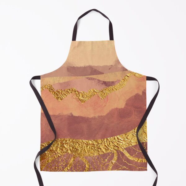 Item preview, Hot Mineral Veins in Rock Boho Hills and Mountains Landscape Gold Metallic designed and sold by SparrowsEndArt.