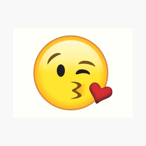Kunstdrucke Liebe Emoji Redbubble