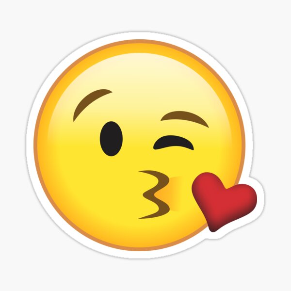 Stickers Sur Le Theme Kissing Emoji Redbubble