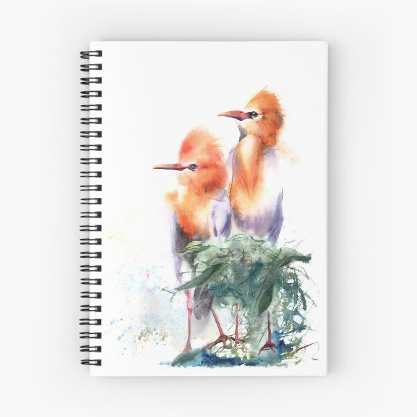 Item preview, Watercolor Cattle Egret Print designed and sold by PaintsPassion.