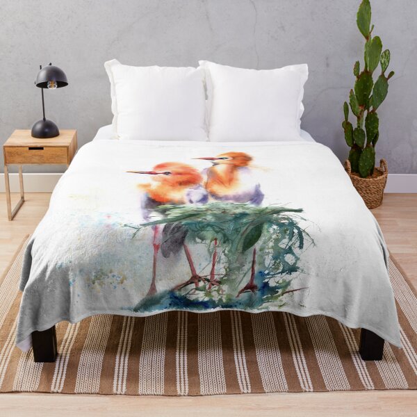 Item preview, Watercolor Cattle Egret Print designed and sold by PaintsPassion.