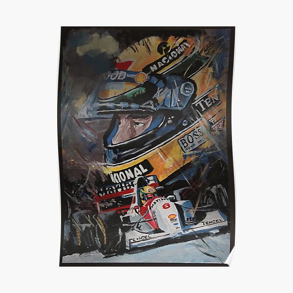 Fond d'écran Ayrton Senna Illustration Poster