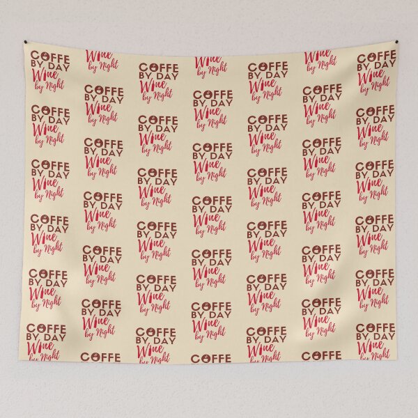 Item preview, Coffee by Day Wine by Night - Coffe Wine Meme Design designed and sold by LordAudes.