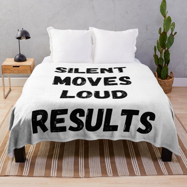 Item preview, Silent Moves Loud Results, Motivational Saying designed and sold by BlackAble.
