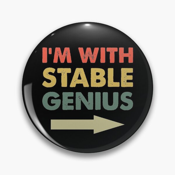 Item preview, I am with stable genius-retro designed and sold by iskapa.