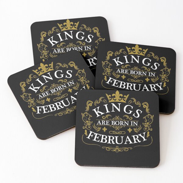 Item preview, Kings are born in February I Ornament Design I Gold White designed and sold by GamingClaimTees.