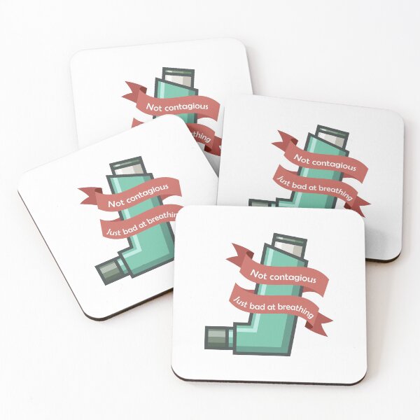 Item preview, not contagious just bad at breathing - asthma inhaler designed and sold by Ashi17.
