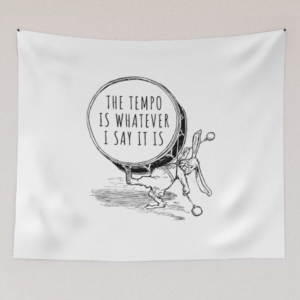 Item preview, The Tempo Is Whatever I Say It Is, Funny Bunny Drummer, Drummer Saying Gift. designed and sold by PrettyAmazing.