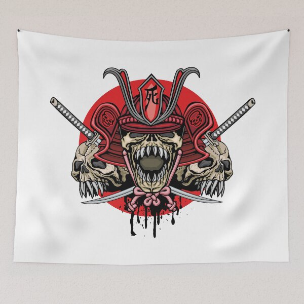 Item preview, Japanese Samurai Warrior Skull designed and sold by SportsT-Shirts.