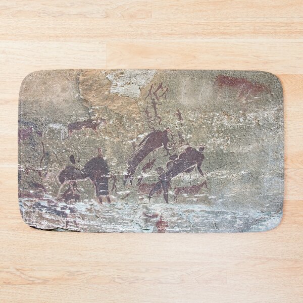 Item preview, African Prehistoric Rock Art Painting People Hunting designed and sold by worldways.