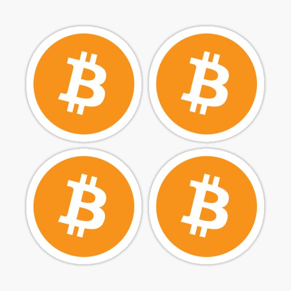 Bitcoin - Aufkleberpackung 4er-Set Sticker