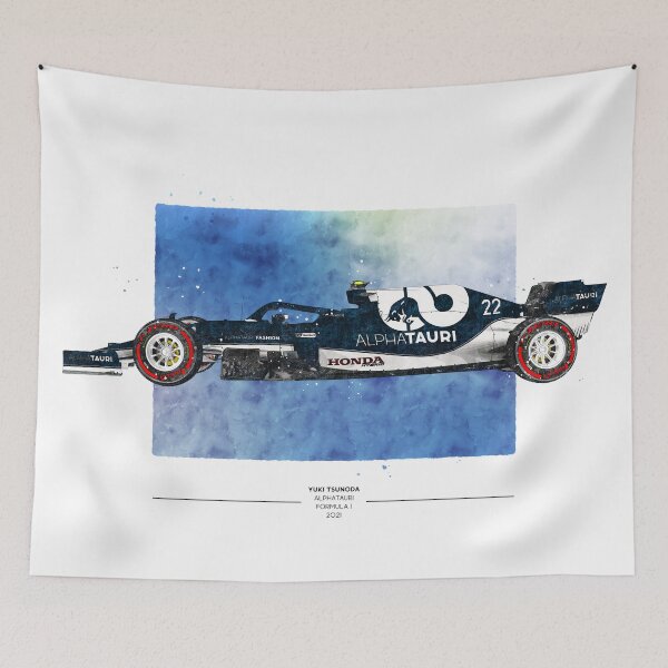 Item preview, Yuki Tsunoda F1 2021 AlphaTauri Car Art designed and sold by d25bev.