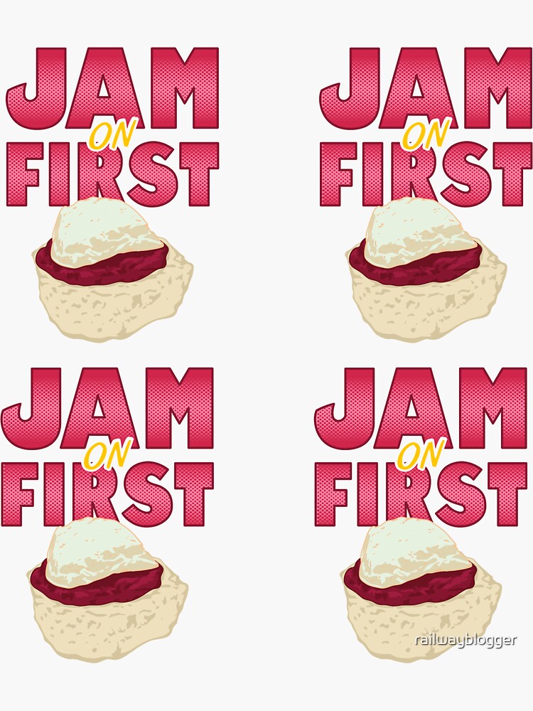 "Cornish Cream Teas Jam On First Sticker Pack" Sticker for Sale by