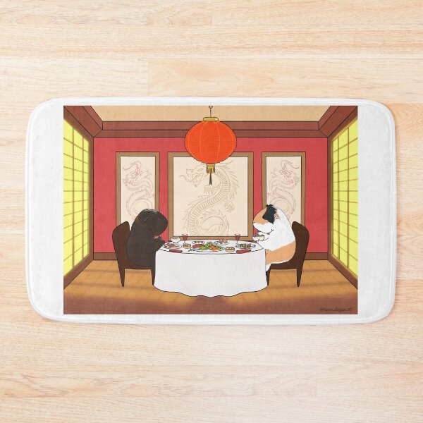 Item preview, Two piggies at Chinese restaurant  designed and sold by mondesign26.