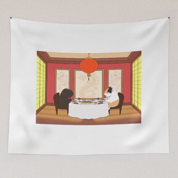 Item preview, Two piggies at Chinese restaurant  designed and sold by mondesign26.
