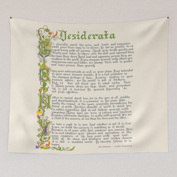 Item preview, DESIDERATA - 1920's Prose designed and sold by Colli13.