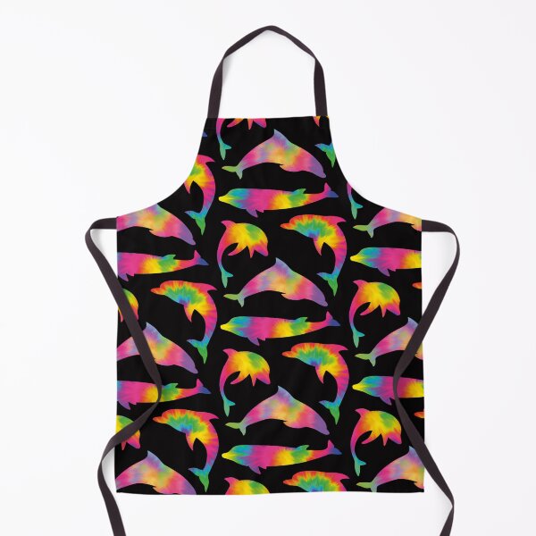 Item preview, #2 Dolphins - Rainbow Tie Dye Animal Silhouette Pattern designed and sold by TheRainbowRoom.