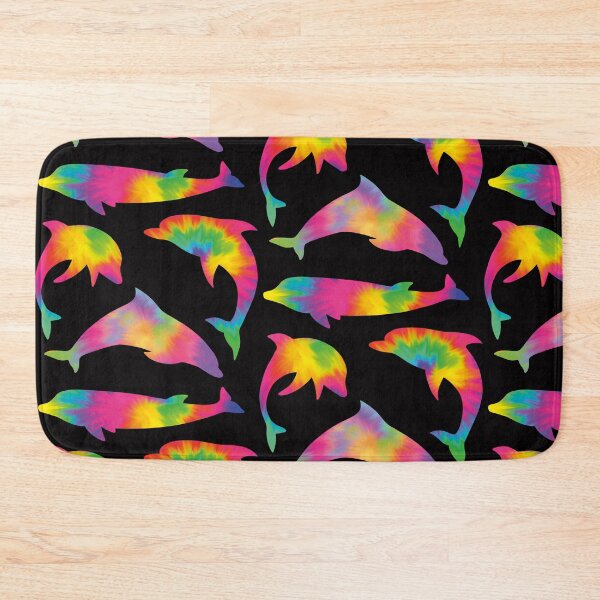 Item preview, #2 Dolphins - Rainbow Tie Dye Animal Silhouette Pattern designed and sold by TheRainbowRoom.