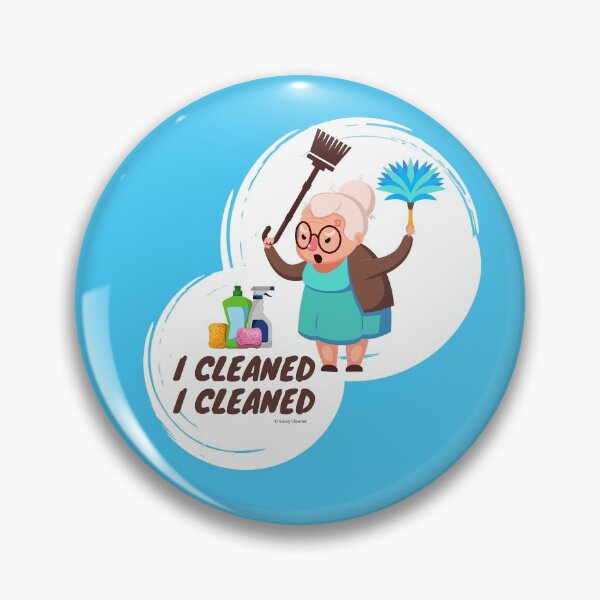 Item preview, I Cleaned I Cleaned Granny with Cane Broom Duster and Cleaning Supplies designed and sold by SavvyCleaner.