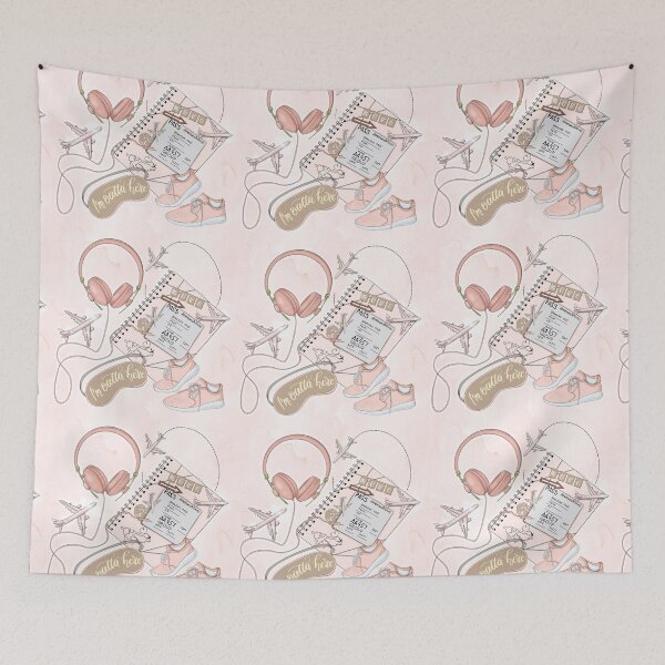 Item preview, Pink Traveler Women Empowerment Cute Pattern Design designed and sold by micreations.