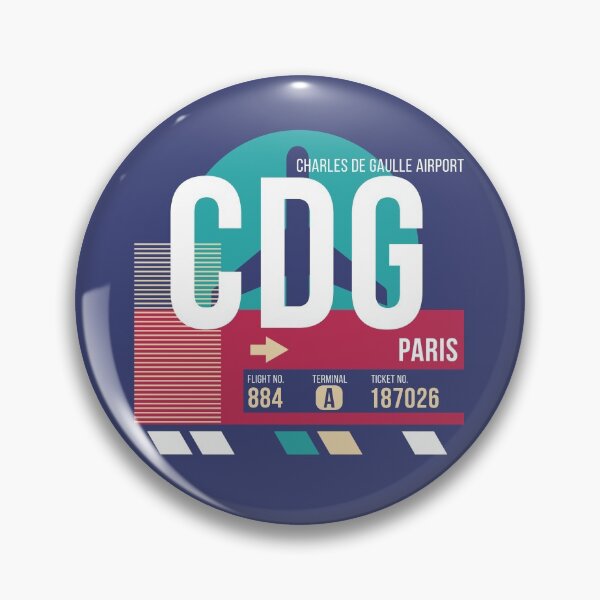 Artikelvorschau, Paris (CDG) Flughafencode Gepäckanhänger entworfen und verkauft von SLAG-Creative.