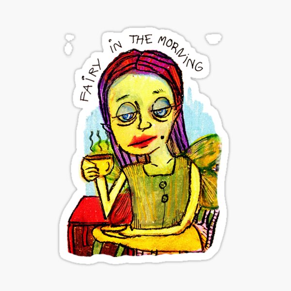 Coffee Fairy Sticker