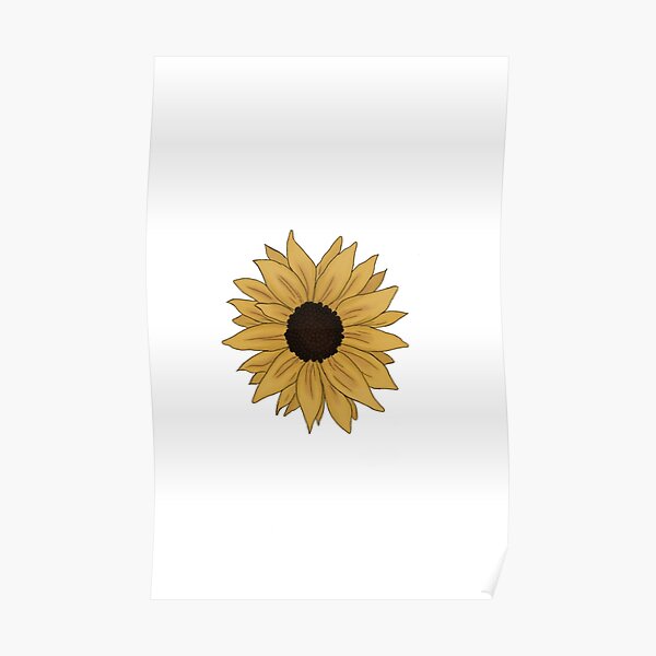 a tiny and ligth sunflower Poster