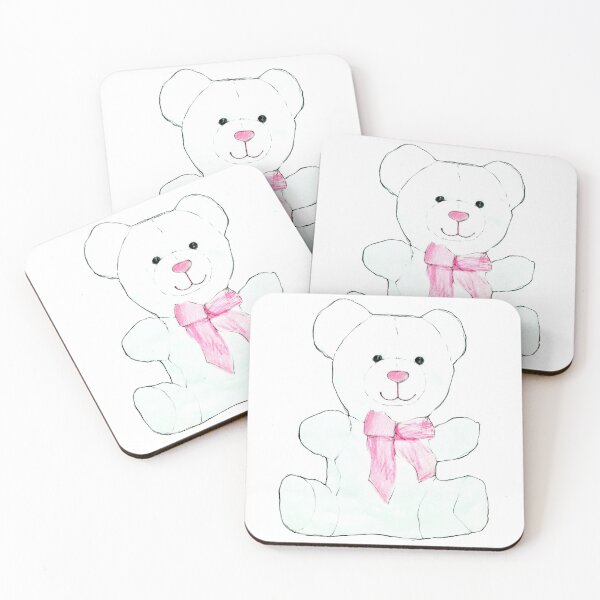 Item preview, Pink Bow White Bear designed and sold by Rebekah Walker.
