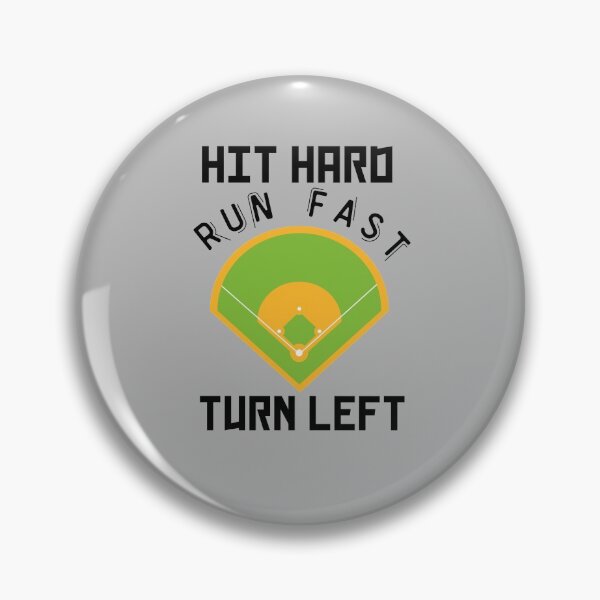 Item preview, Hit hard run fast  turn left - Baseball enthusiat shirt. designed and sold by Theleochick.