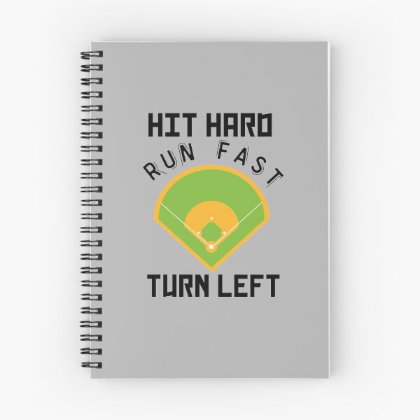 Item preview, Hit hard run fast  turn left - Baseball enthusiat shirt. designed and sold by Theleochick.