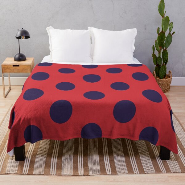 Item preview, Large NAVY BLUE and RED Polka Dots designed and sold by RachelMacht.
