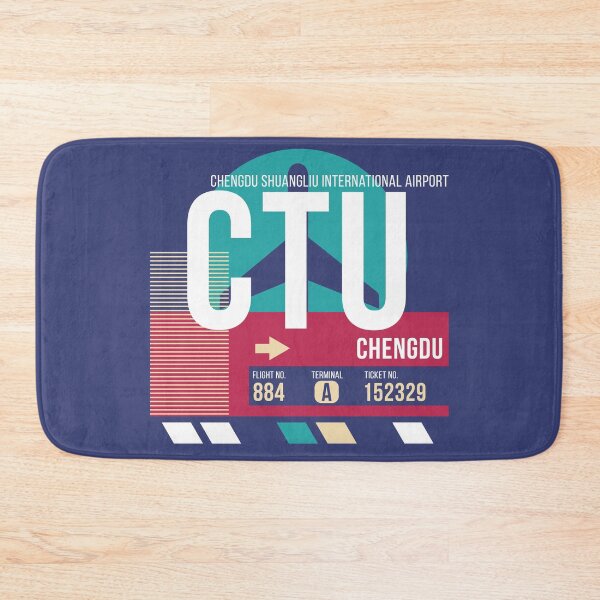 Item preview, Chengdu (CTU) Airport Code Baggage Tag designed and sold by SLAG-Creative.