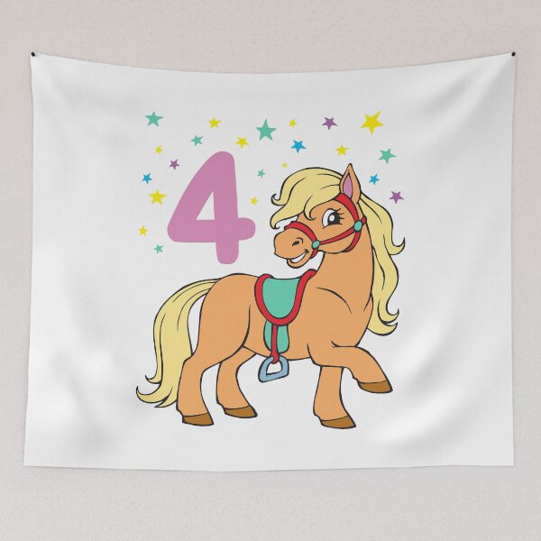 Item preview, Horse 4th Birthday Pony BDay Girls 4 Year Design designed and sold by samshirts.