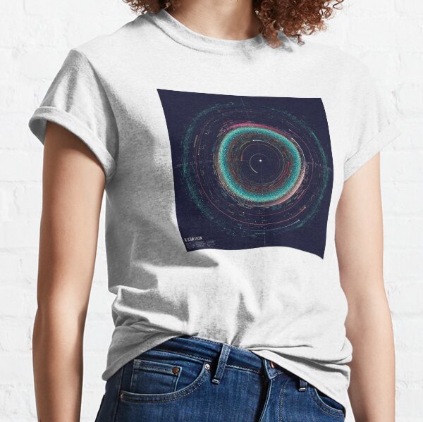 Asteroid Map of the Solar System Classic T-Shirt