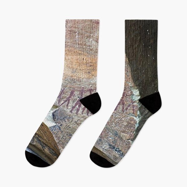 Item preview, African Prehistoric Rock Art Painting Hunters in a Row designed and sold by worldways.