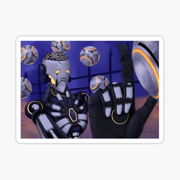 Spooky Robot Uncle Sticker