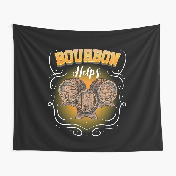 Item preview, Bourbon Helps Whiskey Whiskey Alcohol designed and sold by MooonTees.