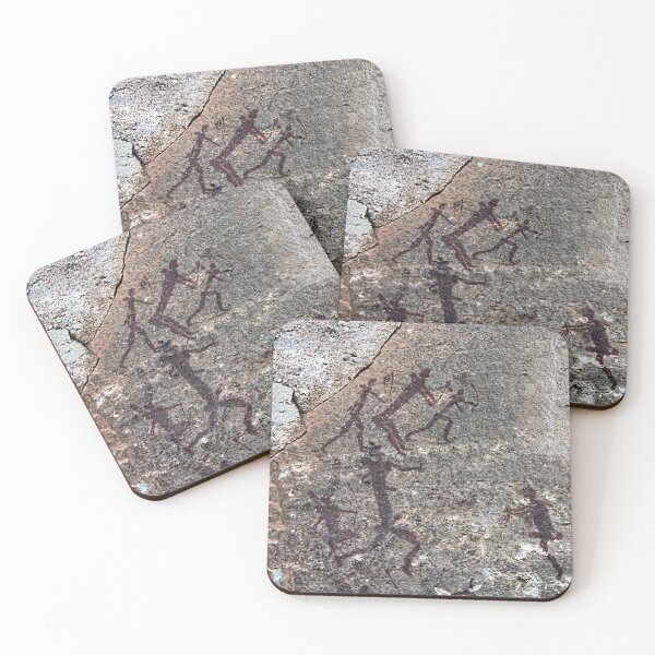 Item preview, African Prehistoric Rock Art Painting Hunting Scene designed and sold by worldways.