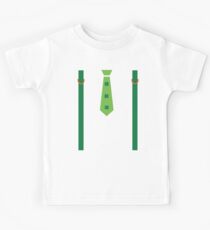 St.Patrick's day tie shoulder strap Kids Tee