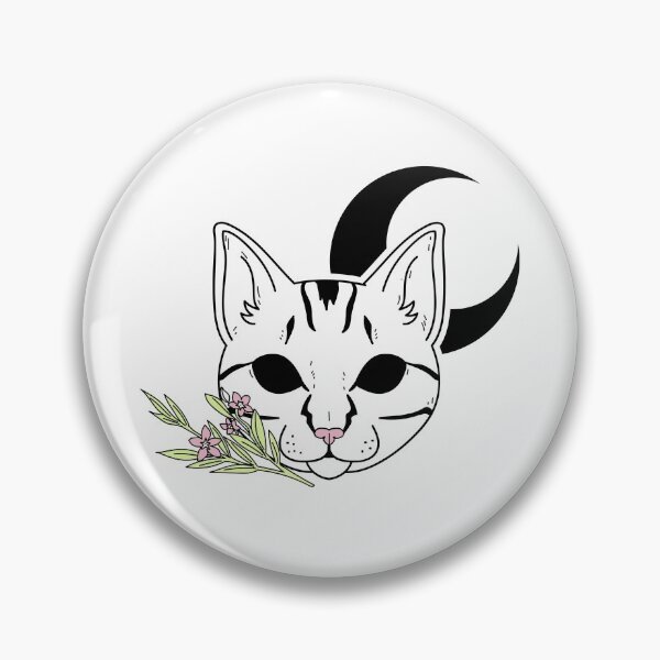 Item preview, Black Eyed Cat, With Crescent Moon designed and sold by SquishStitches.