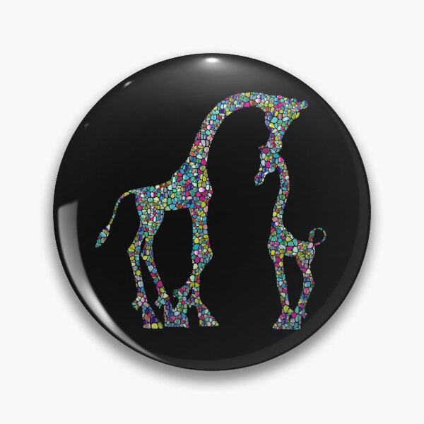 Item preview, Polyprismatic Tiled Mother And Child Giraffe Silhouette designed and sold by WowAllinOne.